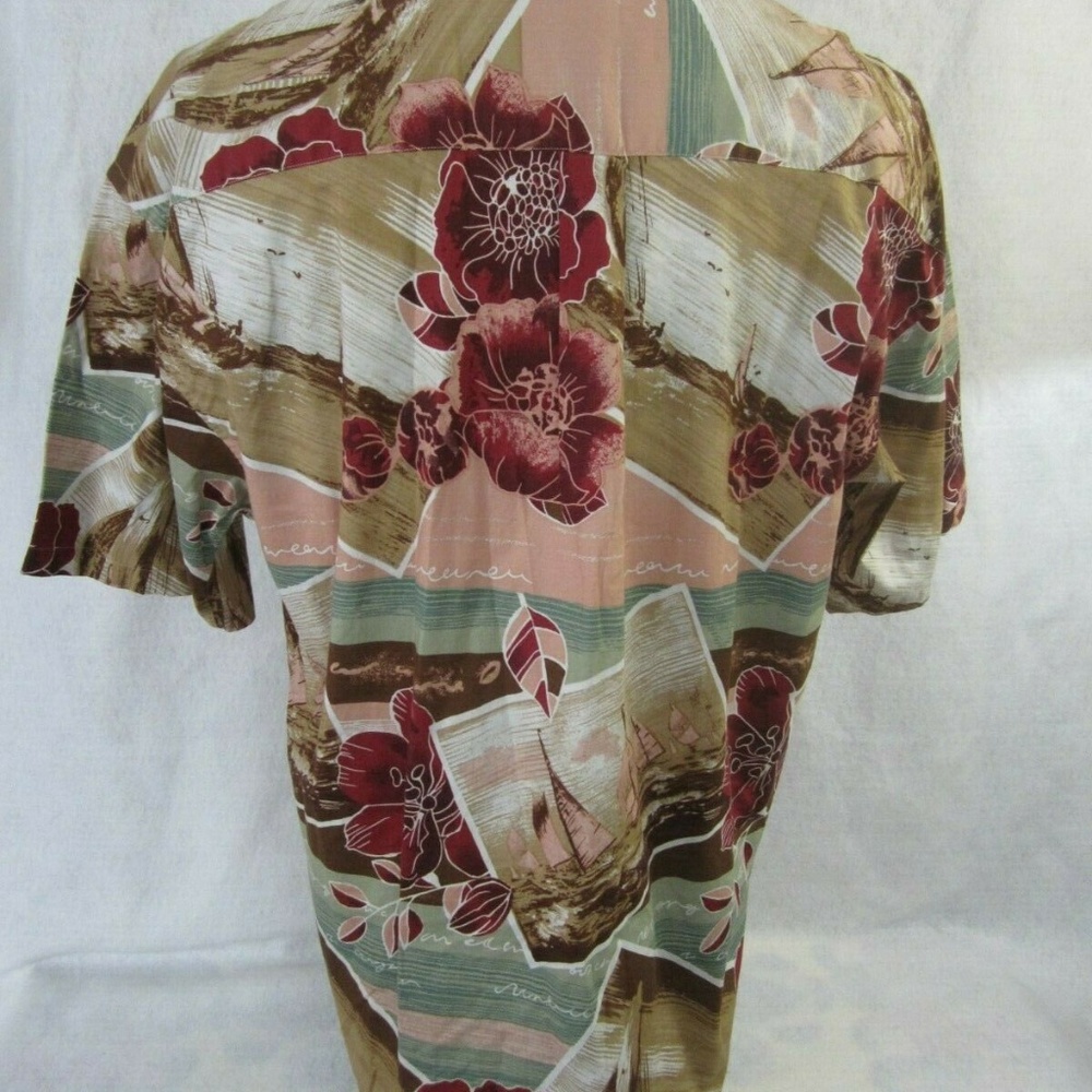 Natural Issue Hawaiian shirt XL vintage boats - Picture 6 of 8